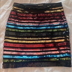 Express NWT sequin mini skirt